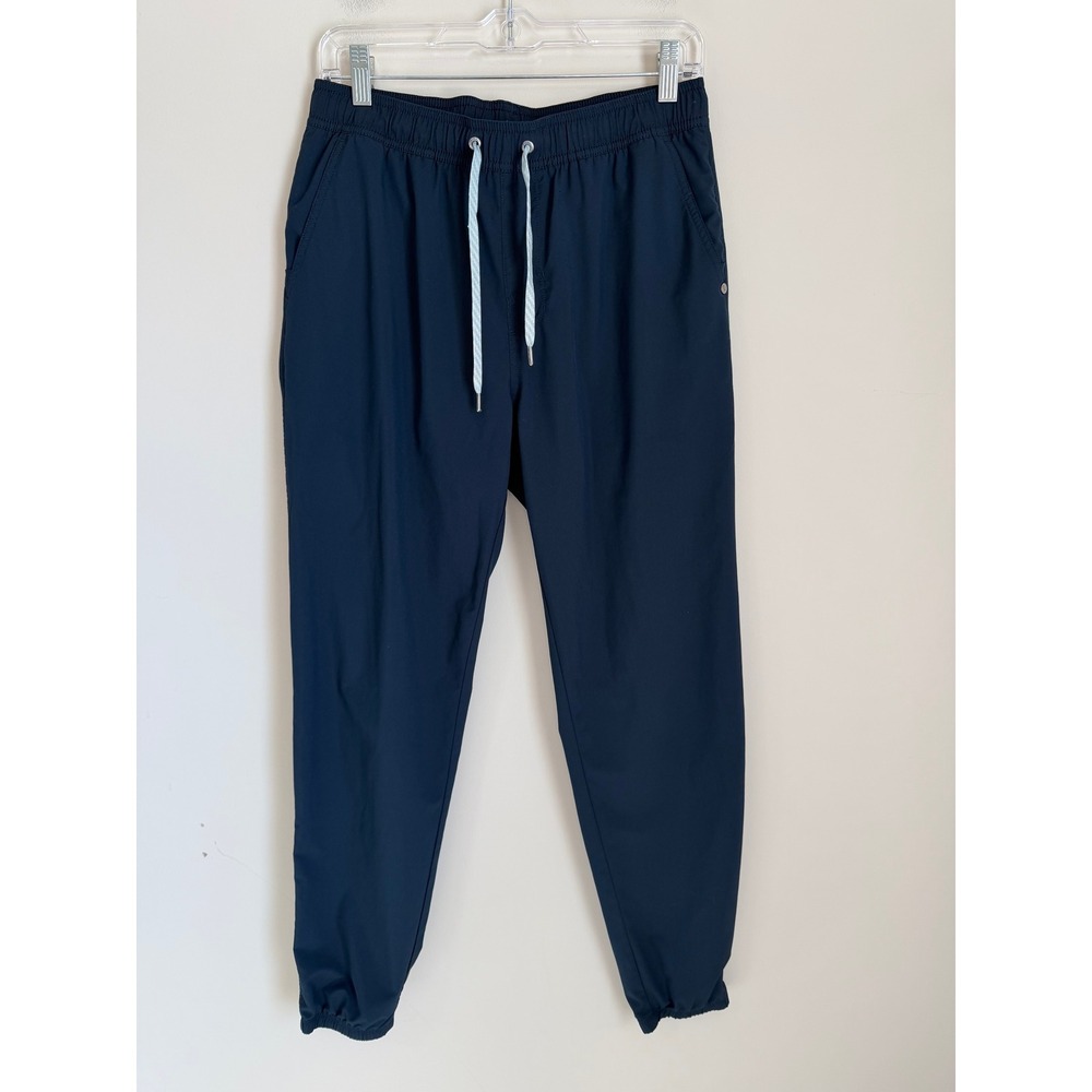 Vuori Transit Technical Joggers Mens Small Blue Performance Stretch Pants Lined